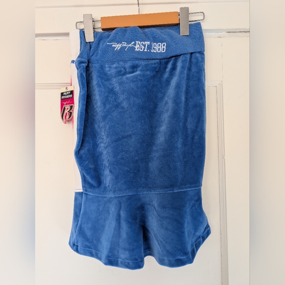 Ruff Ryder's Blue Velour Track Jacket and Skirt Set Y2K - Picture 16 of 16